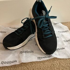 Reebok Women’s Fusion Flexweave Composite Toe Black and Green Athletic 8M